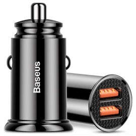 Baseus Baseus  Circular Plastic Dual USB 30W Quick Car Charger (CCALL-YD01),  