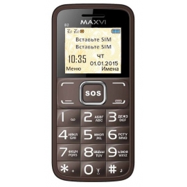 MAXVI Телефон MAXVI B2, коричневый