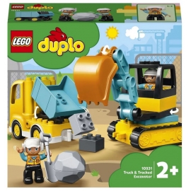 LEGO Конструктор DUPLO Town 10931 Грузовик и гусеничный экскаватор