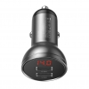  -  - Baseus Baseus  Digital Display Dual USB 4.8A Car Charger 24W (CCBX-0G), 